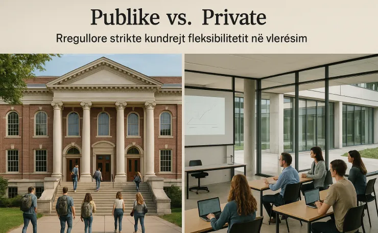 Dallimet mes universiteteve publike dhe private