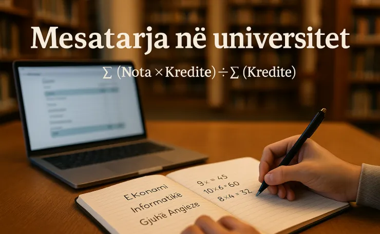 nota mesatare në gjimnaz vs universitet
