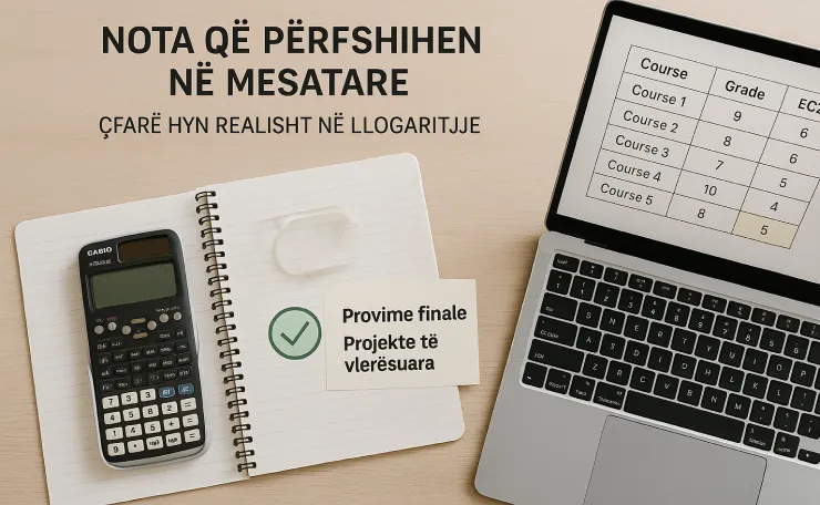 cilat nota përfshihen në mesatare