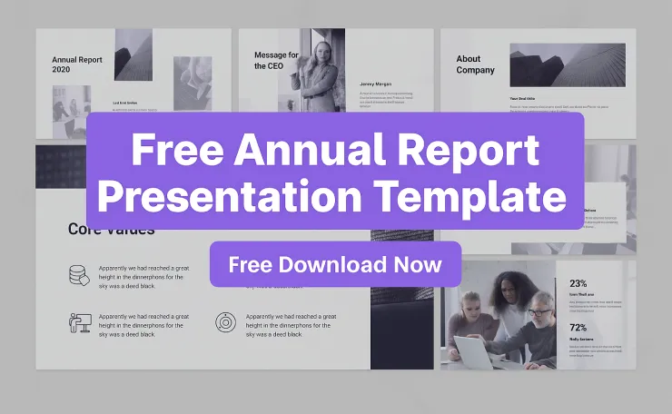 free annual report presentation template