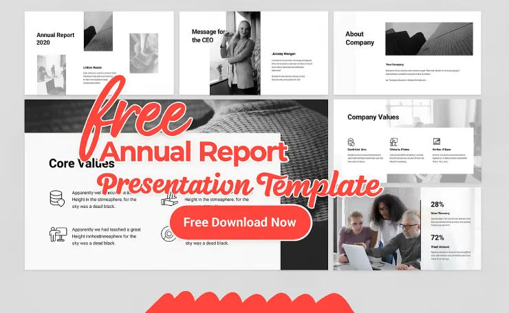 free annual report presentation template