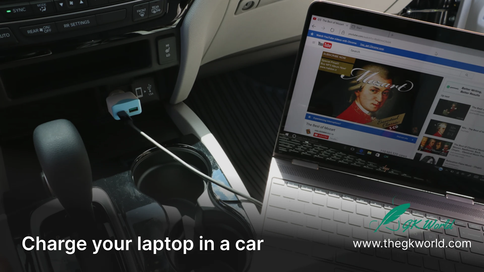 How to Charge your laptop in a car