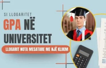 si llogaritet mesatarja e notave në universitet