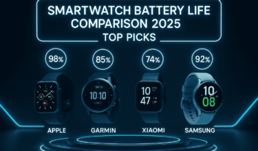 Smartwatch battery life comparison 2025