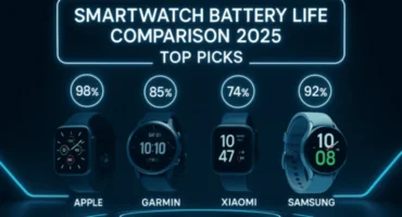 Smartwatch battery life comparison 2025