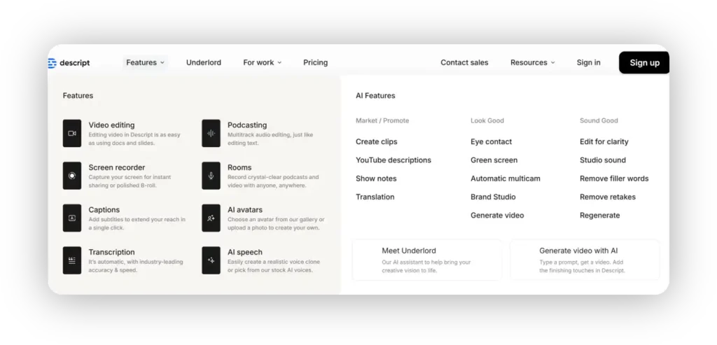 descript video&a