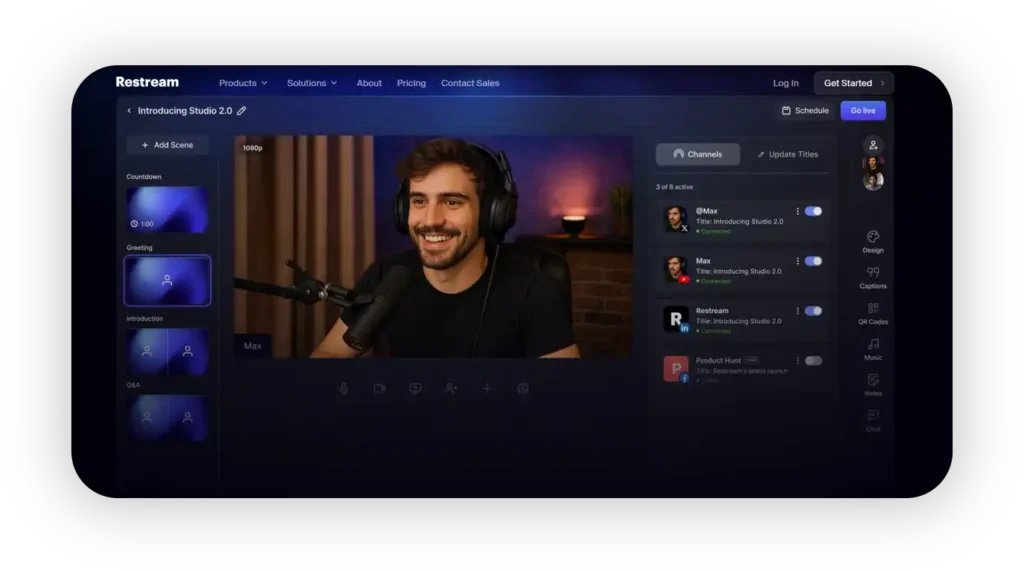 restream with video&a