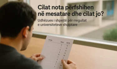 cilat nota përfshihen në mesatare
