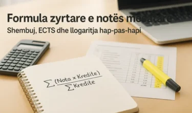 Formula zyrtare notës mesatare