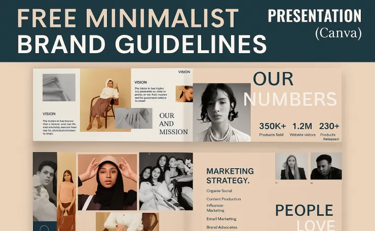 Free Minimalist Brand Guidelines Presentation (Canva)