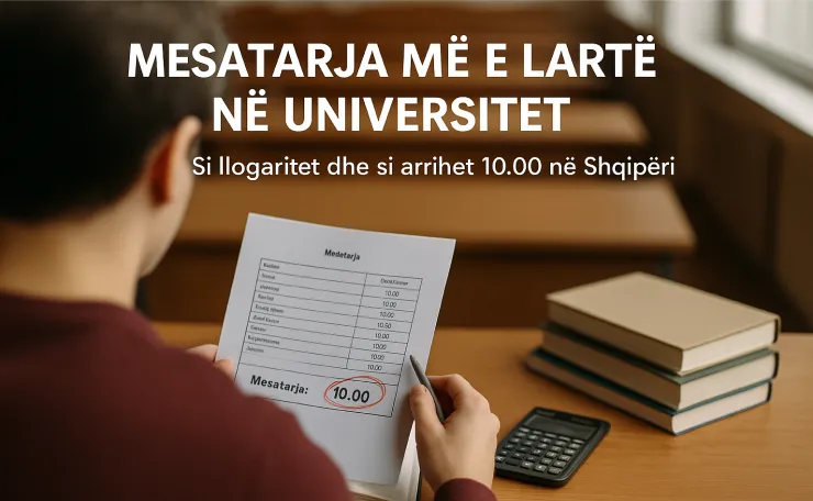 Mesatarja më e lartë në universitet shqiptare