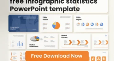 free infographic statistics PowerPoint template