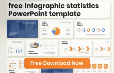 free infographic statistics PowerPoint template