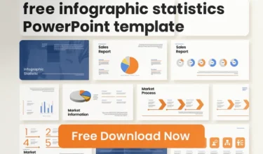 free infographic statistics PowerPoint template