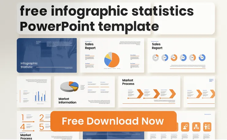 Free Infographic Statistics PowerPoint Template – thegkworld